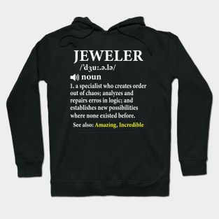 Jeweler Definition Funny Gemologist Hoodie